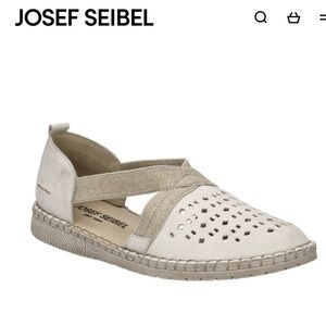 Josef Seibel Sofie 44 Espadrille Slip On Lightweight Leather Shoes Off-White